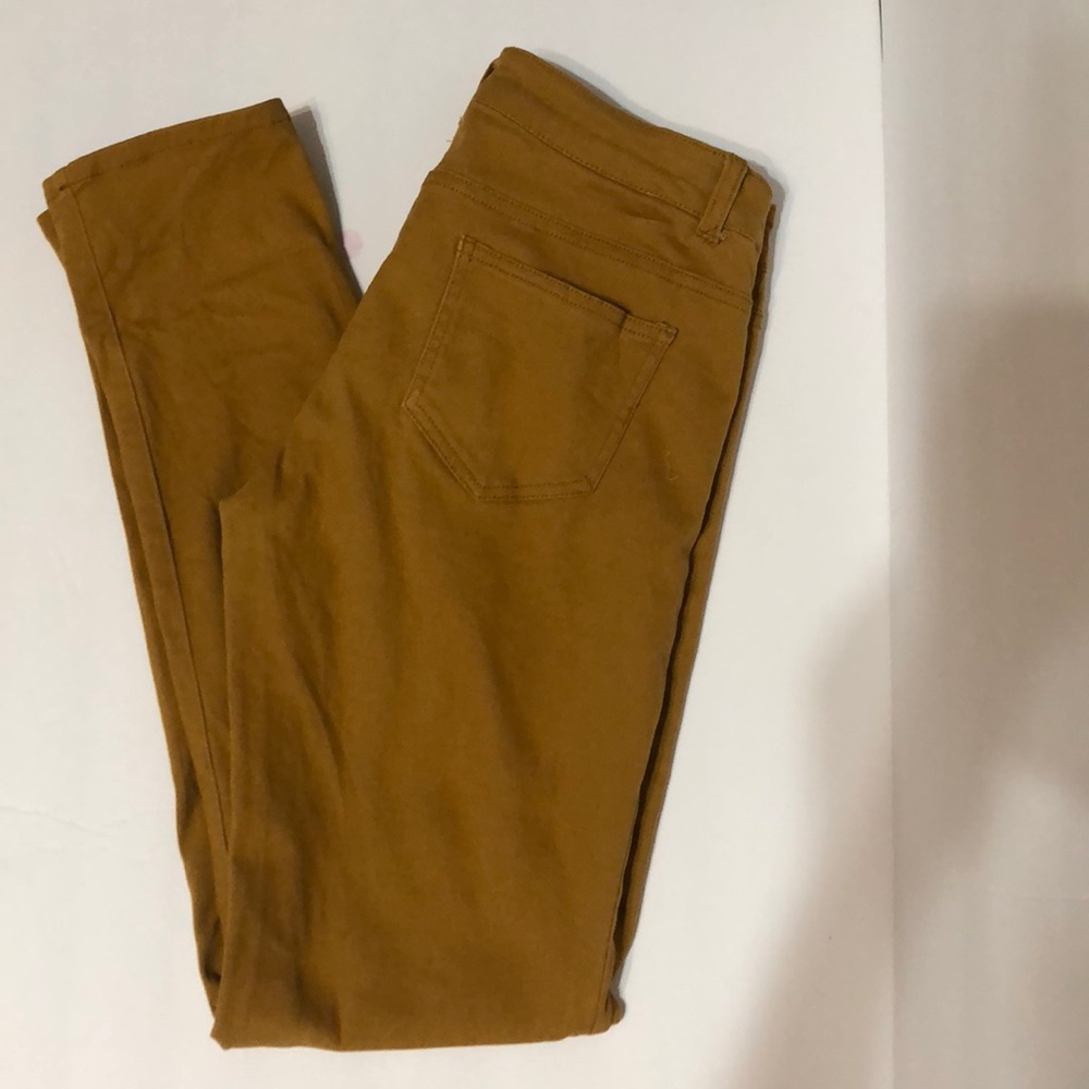 Mustard colored skinny pants